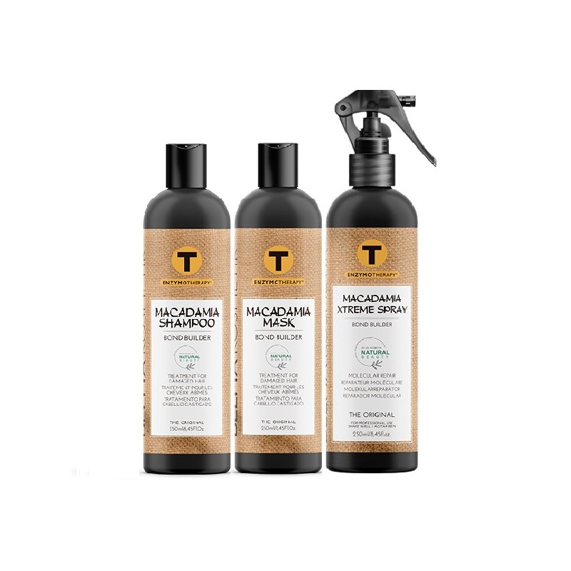Linha Macadâmia Belma Kosmetik recontrutor para cabelo danificado