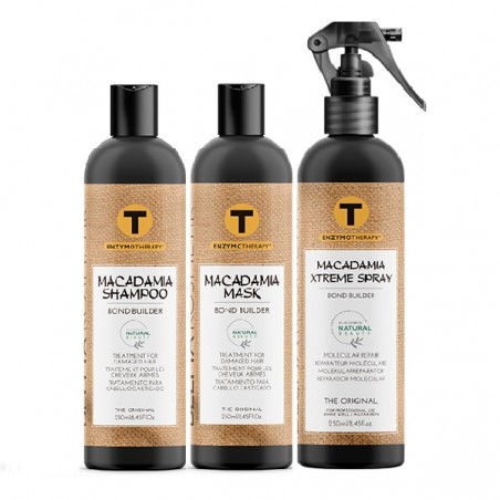 Linha Macadâmia Belma Kosmetik recontrutor para cabelo danificado