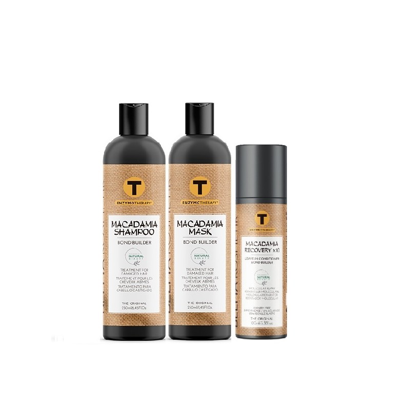 Pack Macadâmia Belma Kosmetik recontrutor para cabelo danificado