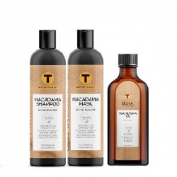 Pack Macadâmia Belma Kosmetik recontrutor para cabelo danificado
